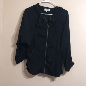 Black lightweight bomber jacket
